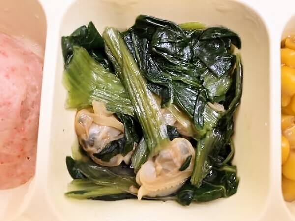 タイヘイファミリーセット「たのしみ御膳」小松菜とあさりの和え物