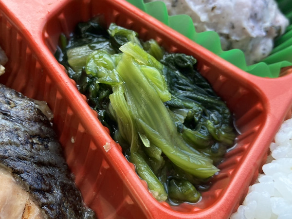 ワタミの宅食「お弁当・お惣菜」「まごころ御膳」メニュー名:ほうれん草のだし煮