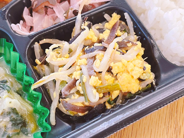 ワタミの宅食「お弁当・お惣菜」「好い日の御膳」メニュー名：ニラ玉もやし