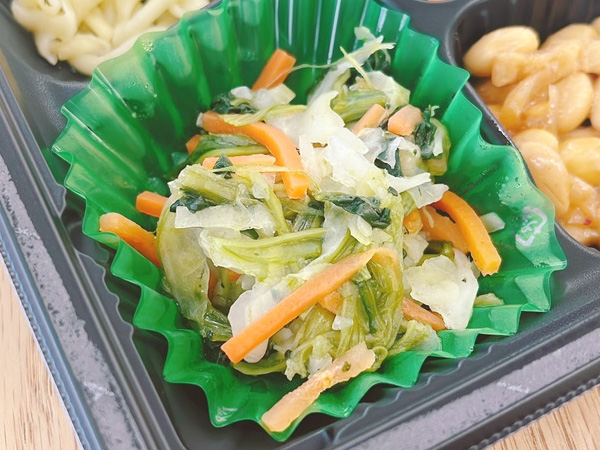 ワタミの宅食「お弁当・お惣菜」「好い日の御膳」メニュー名：ほうれん草とキャベツの和え物